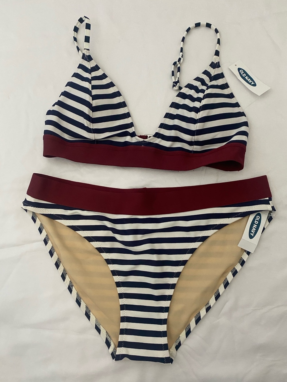Old Navy Striped Bikini Set, size S & M - Picture 1 of 4